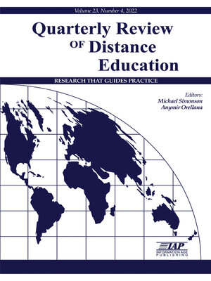 cover image of Quarterly Review of Distance Education, Volume 23, Issue 4